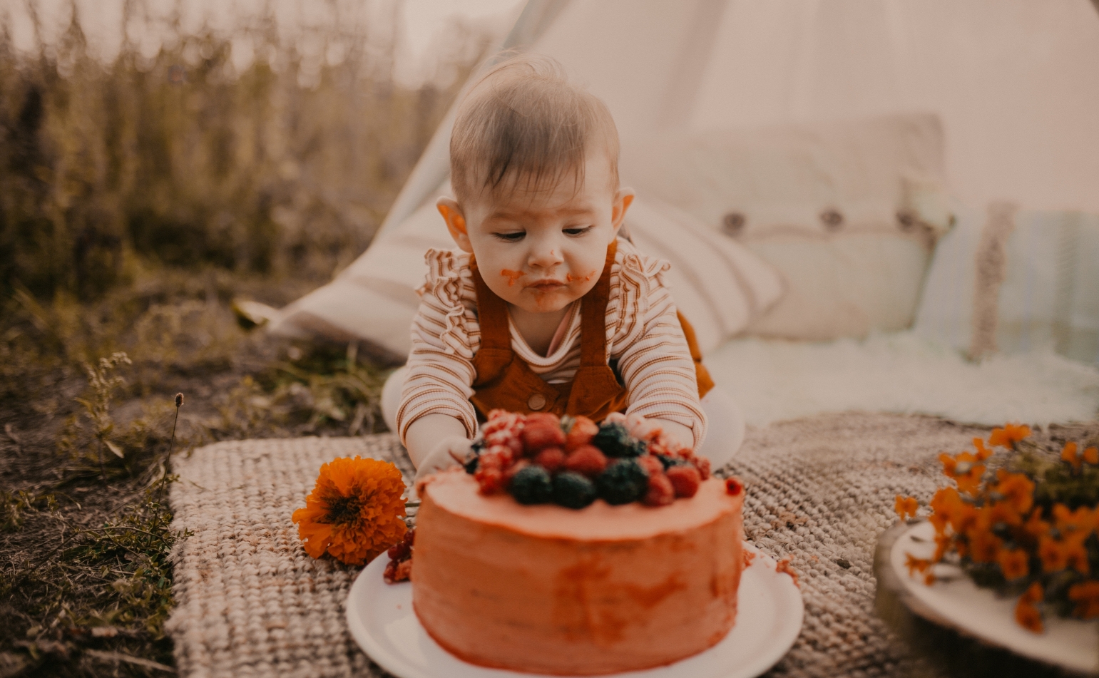 Tipi-Shooting & Cake Smash mit Marie