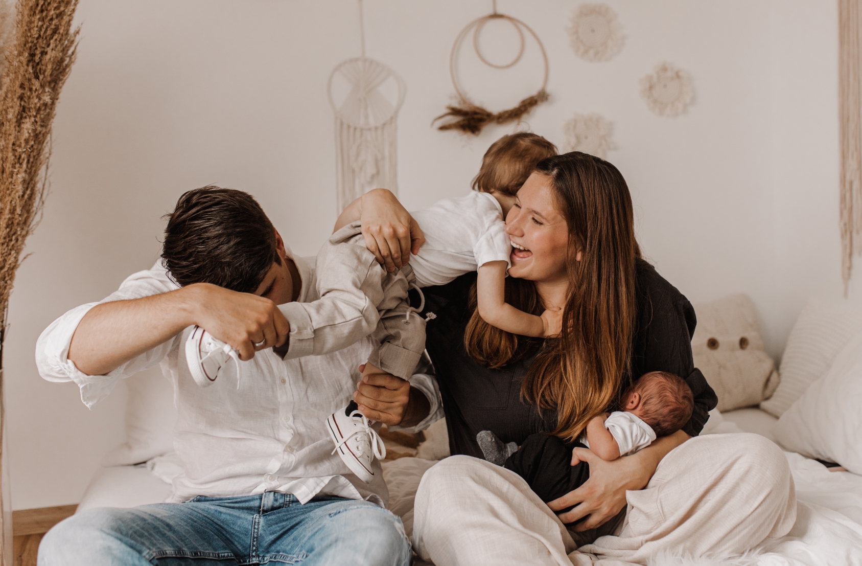 Familien-Shooting im Tageslichtstudio